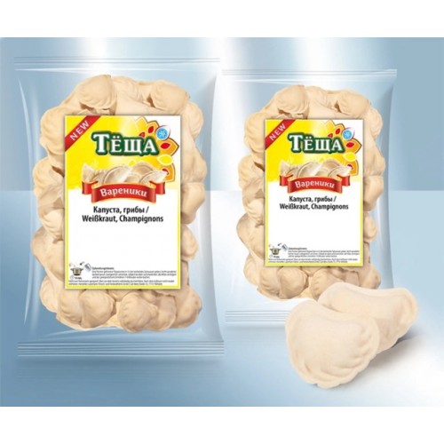 Вареники с капустой и грибами 900г